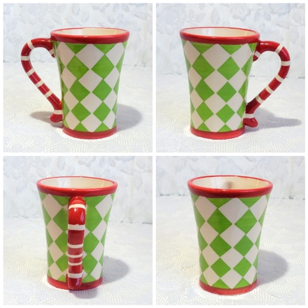 California Pantry Pottery Hand Painted Christmas Mug